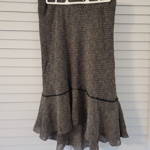 Max Studio Black and White High Low Skirt